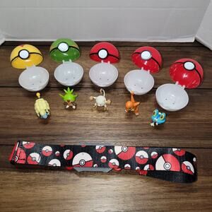 Kid's Pokemon Toy Belt w/ 5 Pokemon Balls and Characters
